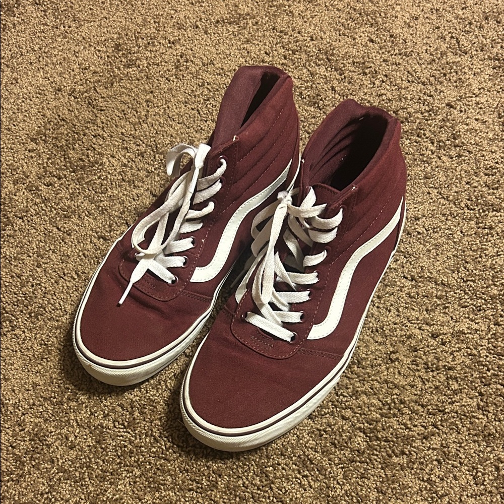 Vans Women’s 10 Maroon High-Top Sneakers